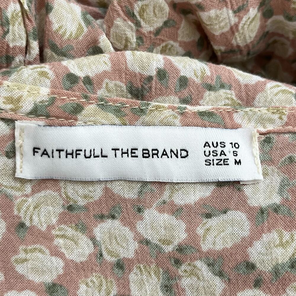 Faithfull The Brand Marigot Tie-Front Dress in Pink Azalea Floral Print, Size 6 - Picture 3 of 15